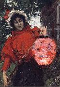 Konstantin Korovin Paper lantern oil painting